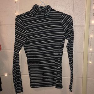Striped turtle neck